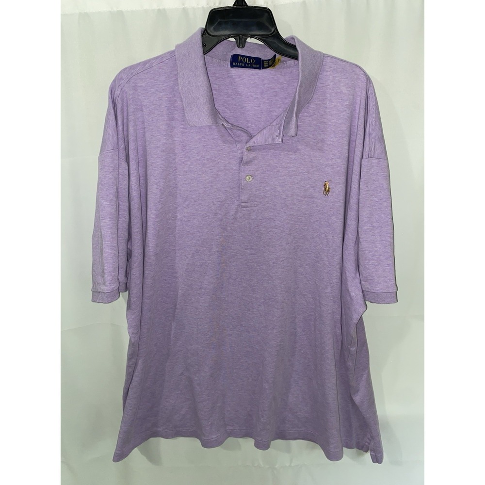 Polo Ralph Lauren Polo Shirt Mens 3XB Purple Classic Pony Preppy Office Golf